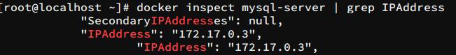 mysql容器IP地址
