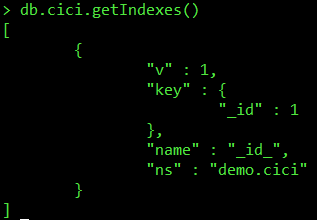 getIndexes