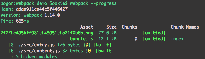 webpack progress